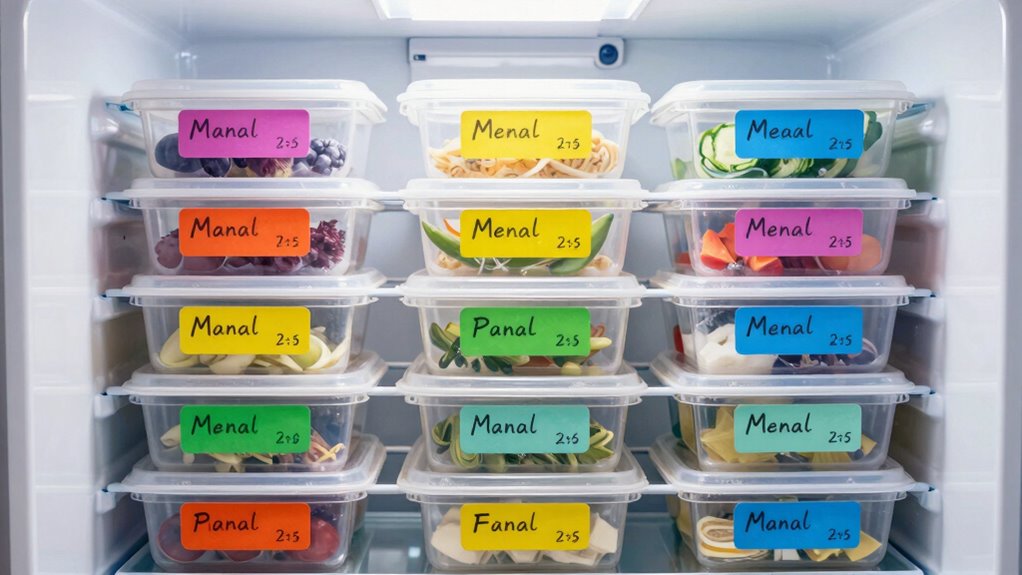 efficient freezer meal organization
