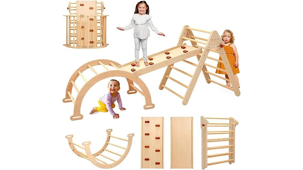 foldable pikler climbing set