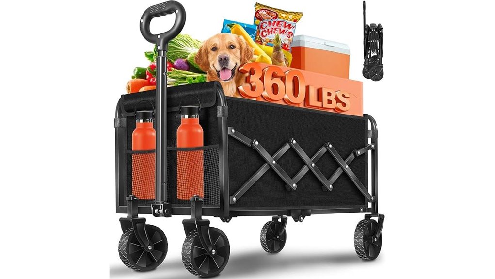 foldable wagon with cup holders