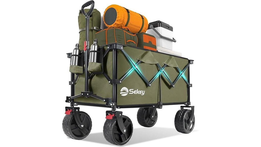 foldable wagon with wheels
