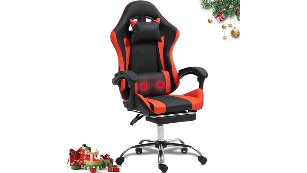 gaming chair with footrest