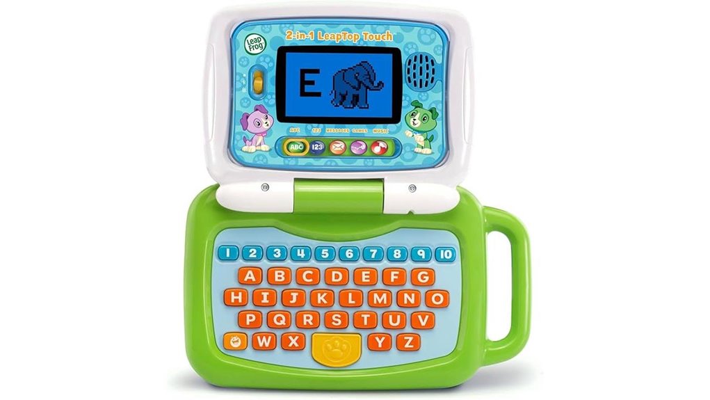 green 2 in 1 leaptop