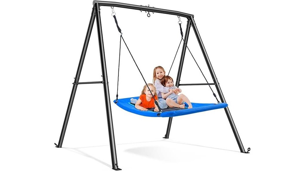 heavy duty blue saucer swing