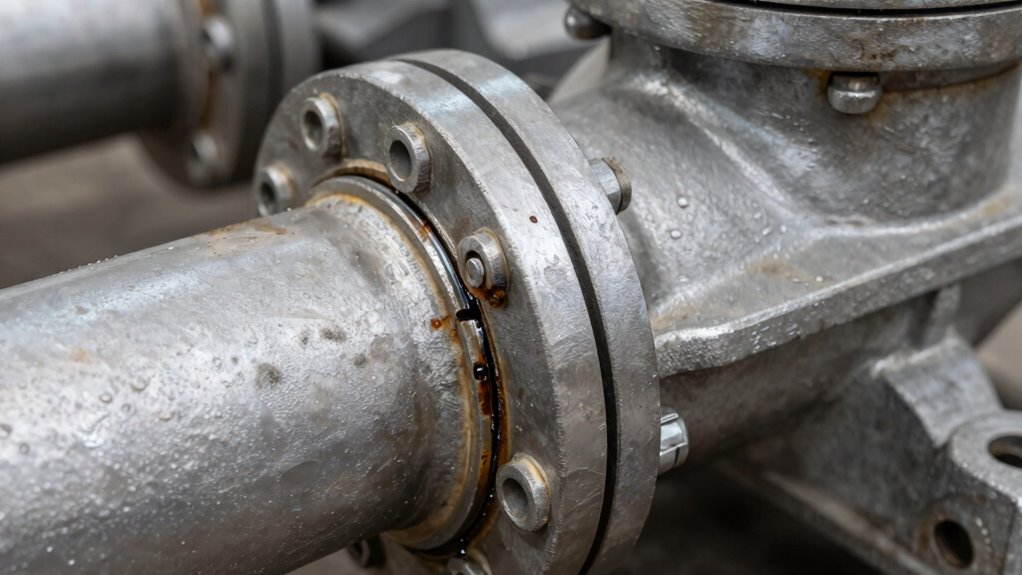 improper flange fit causes leaks