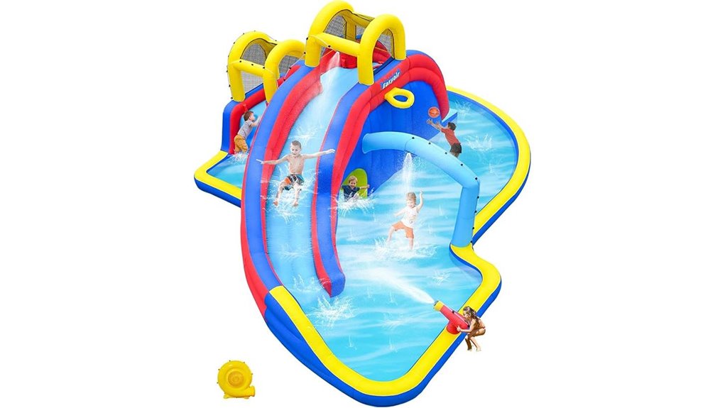 inflatable water slide with pools
