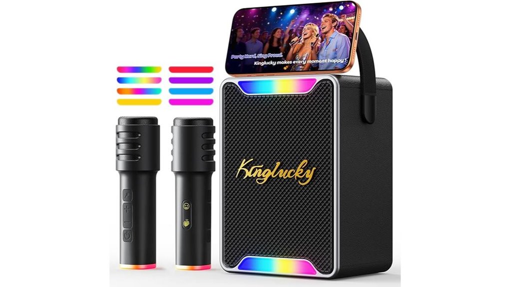 karaoke machine with lighting