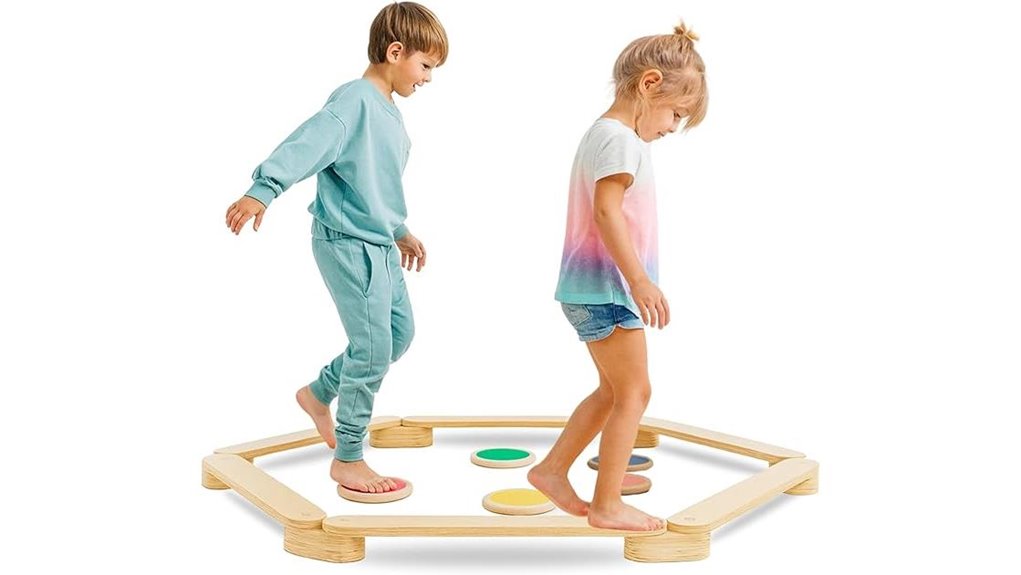 kids beam and stepping stones
