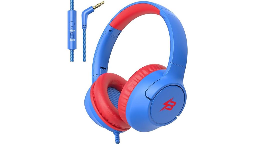 kids foldable wired headphones