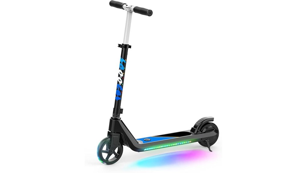 kids illuminated adjustable scooter