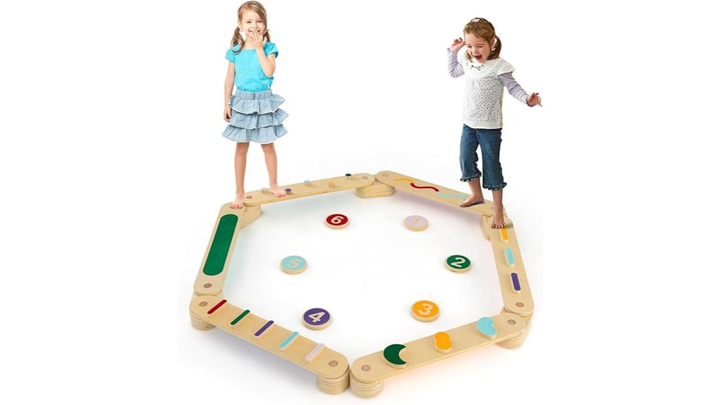 kids wooden balance beam
