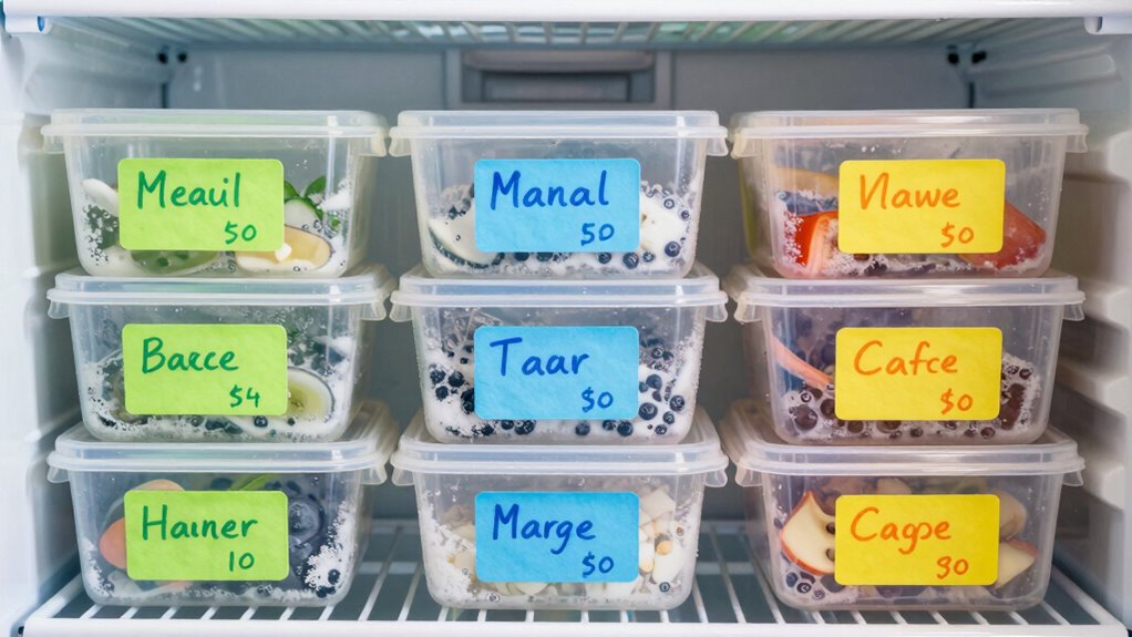 labeling simplifies freezer organization