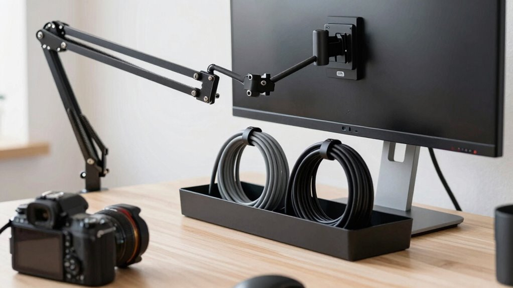 maintain organized ergonomic setup