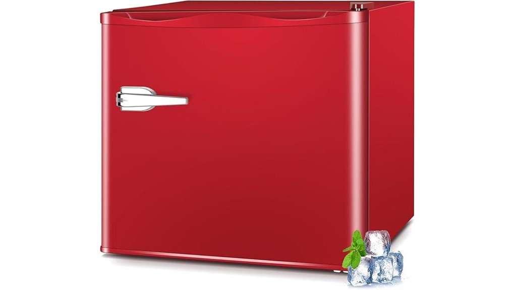 mini freezer with shelves
