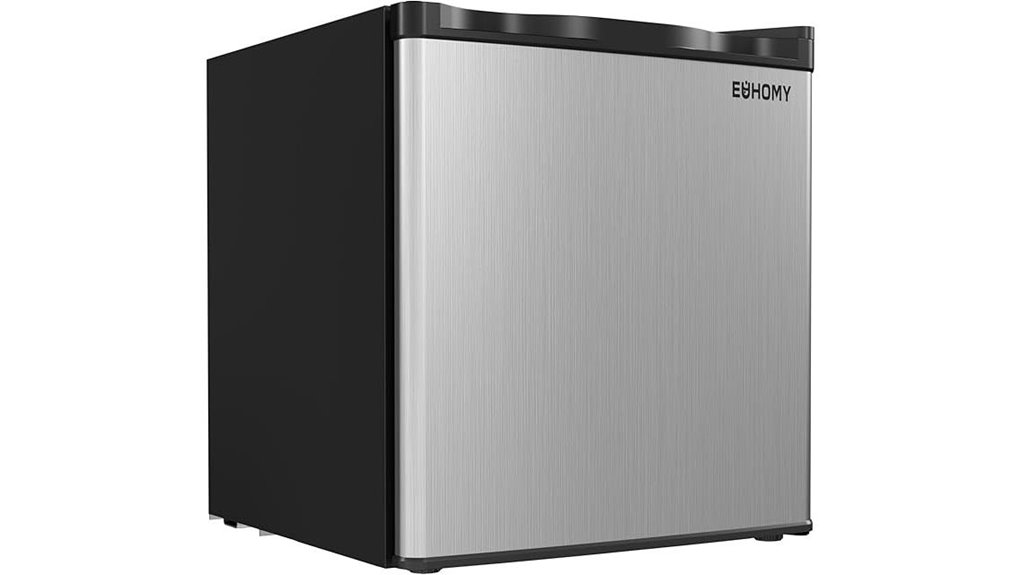 mini silver countertop freezer
