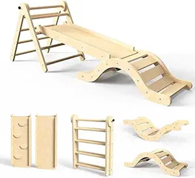 natural toddler climbing set