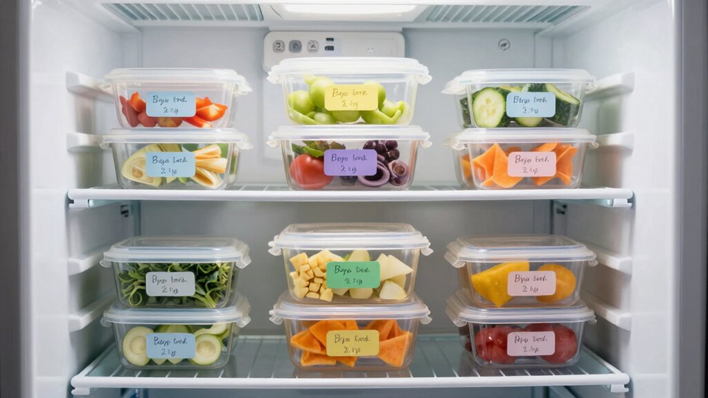 organized freezer for baby