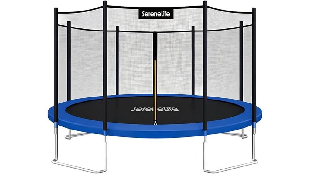 outdoor trampoline with enclosure