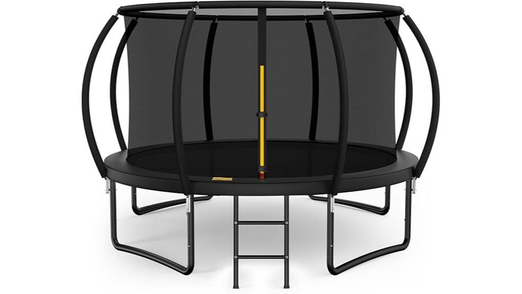 outdoor trampoline with enclosure