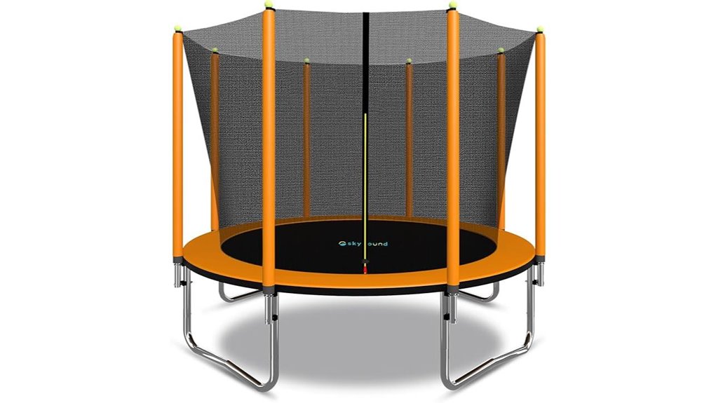 outdoor trampoline with safety net