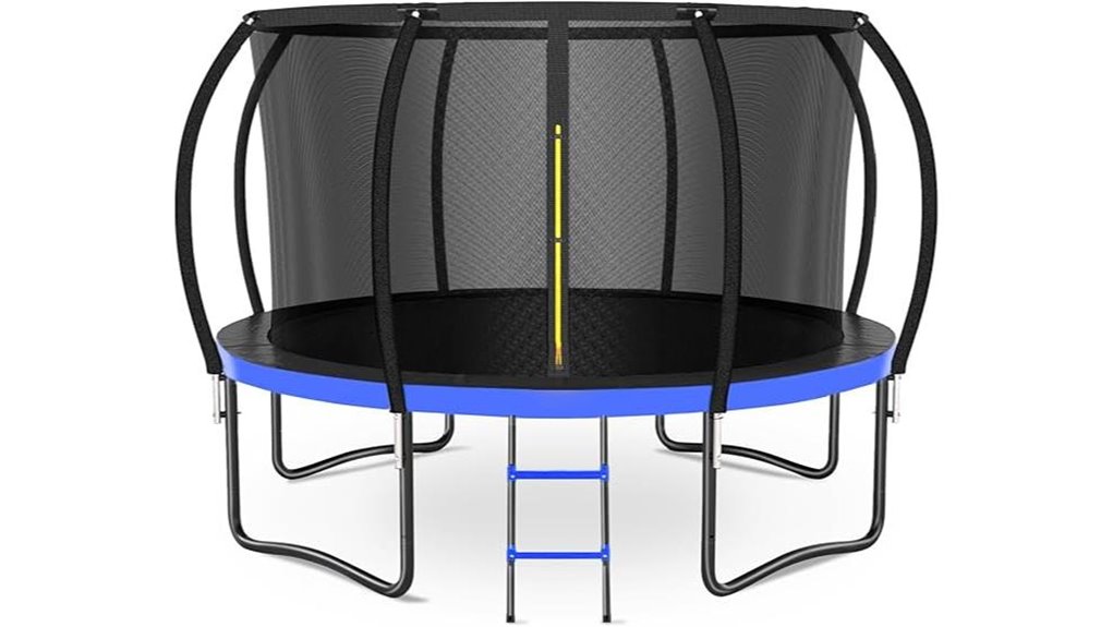 outdoor trampoline with safety