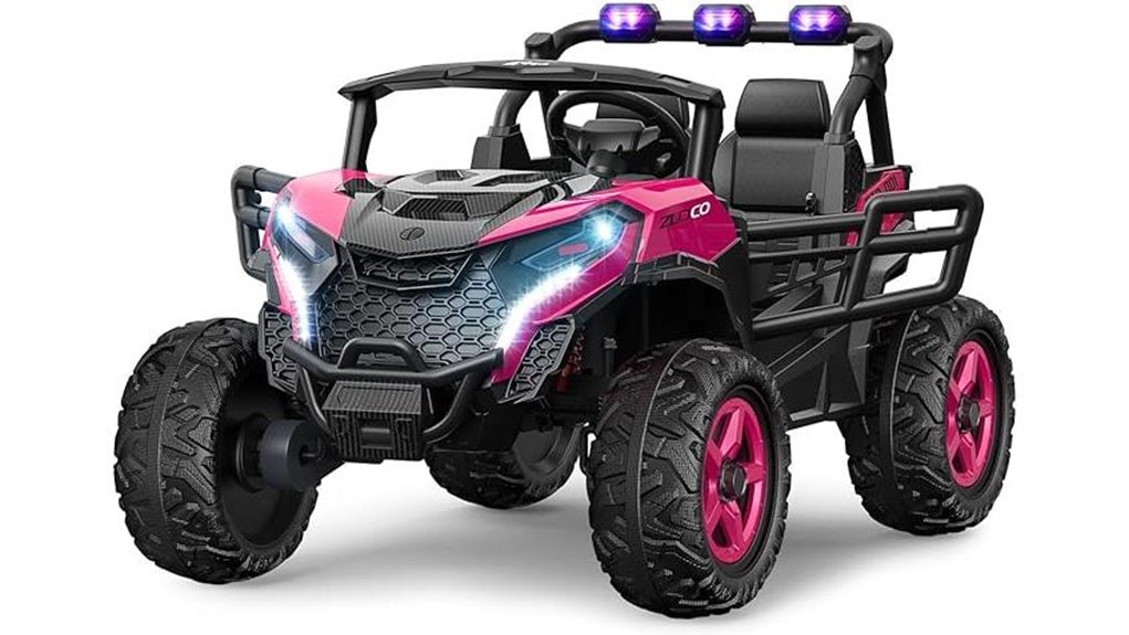 pink 24v ride on car