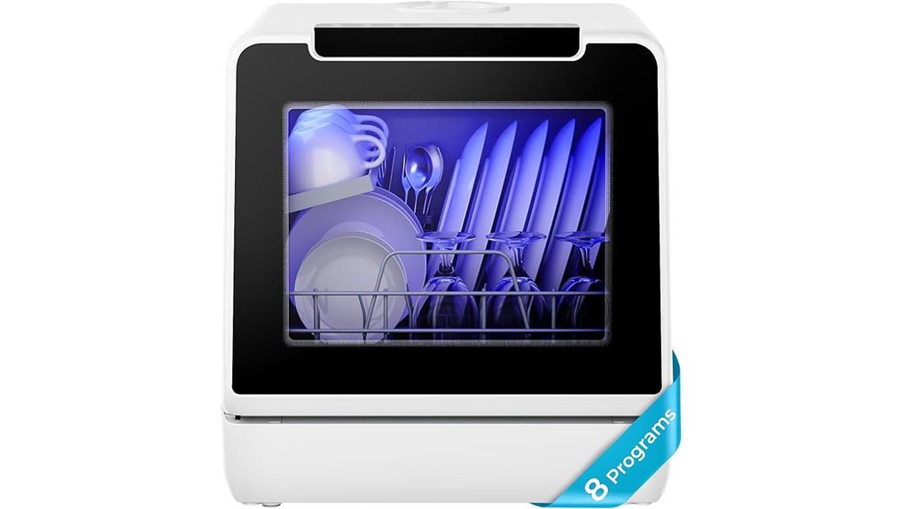 portable dishwasher with programs