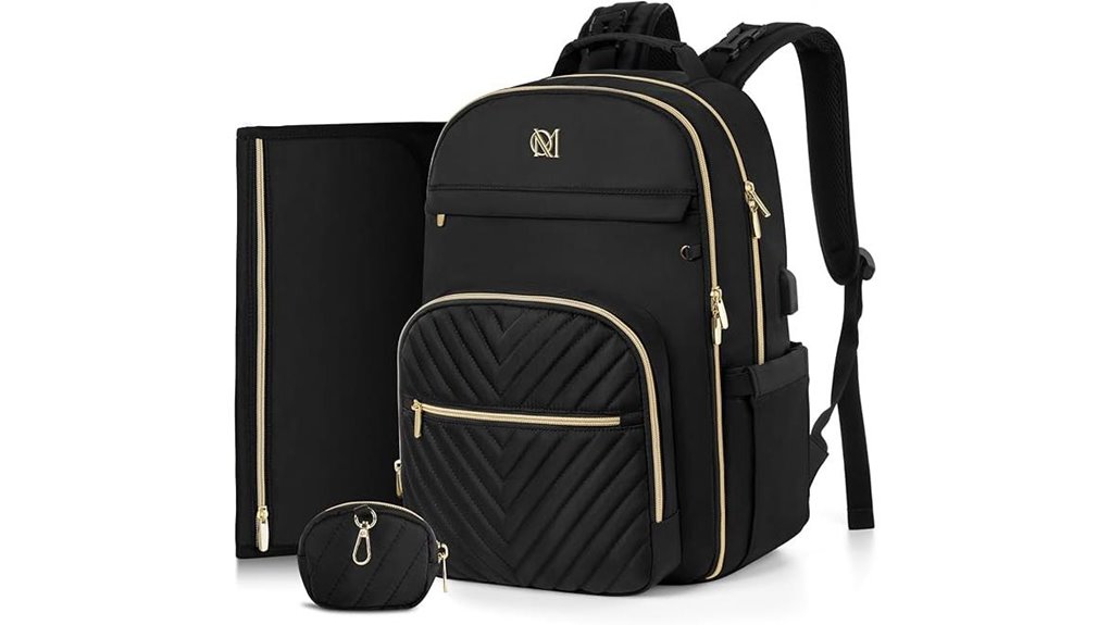 quilted diaper bag backpack