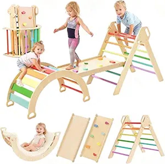 rainbow pikler triangle set