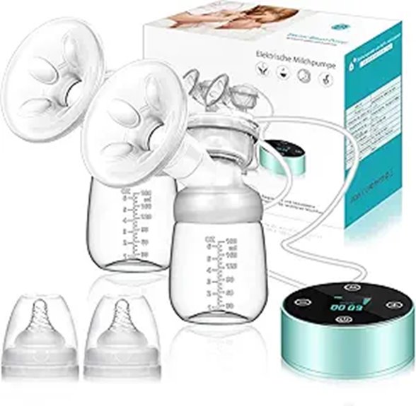 rechargeable touchscreen breast pump