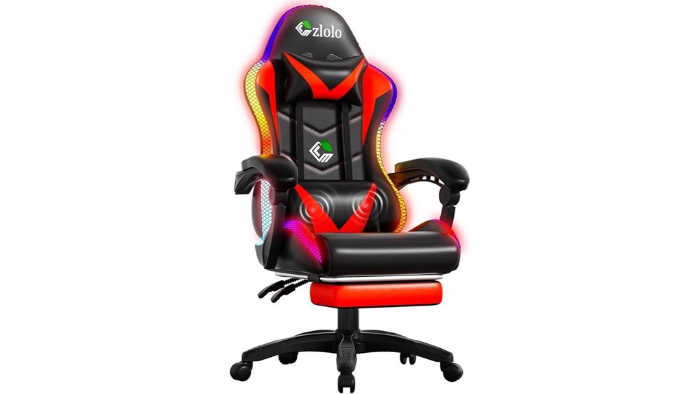 rgb lit racing chair
