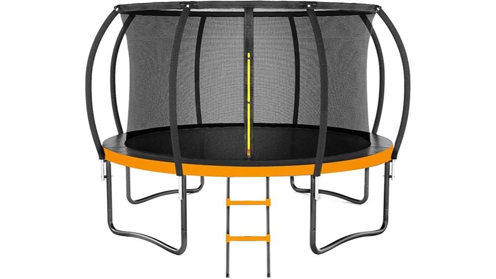 round trampoline with enclosure