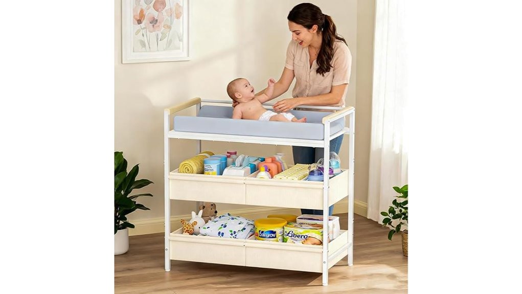 safe baby changing station
