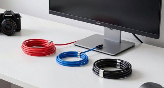 secure monitor with cords