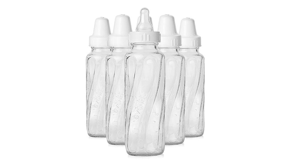 six pack glass baby bottles