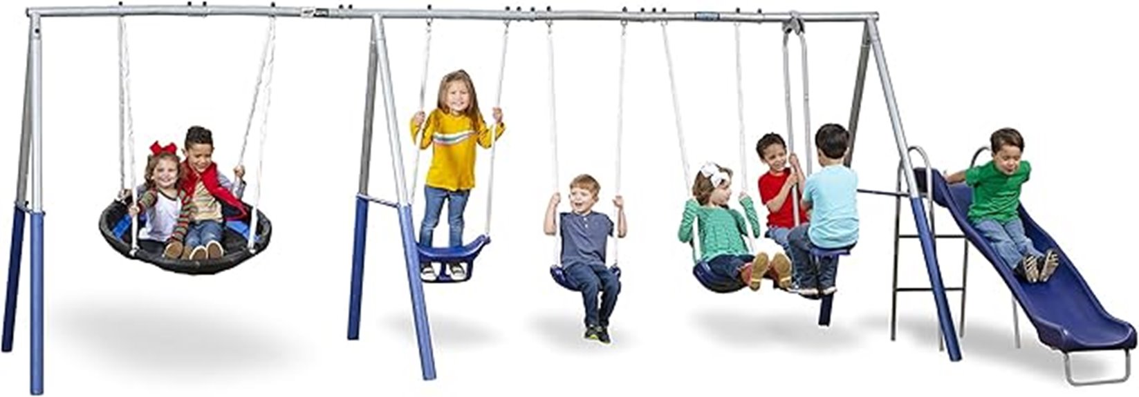 six user wave slide playset