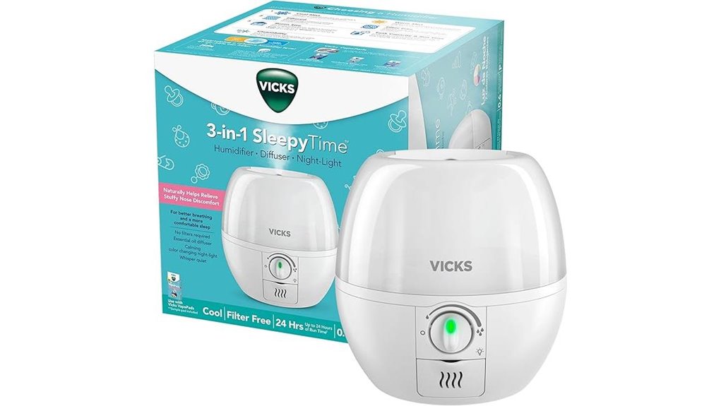 sleepytime humidifier with mist