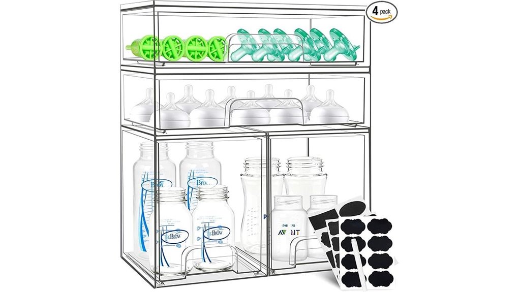 stackable baby bottle drawers