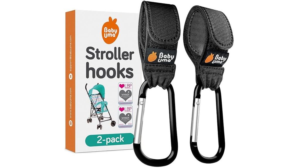stroller bag hook set