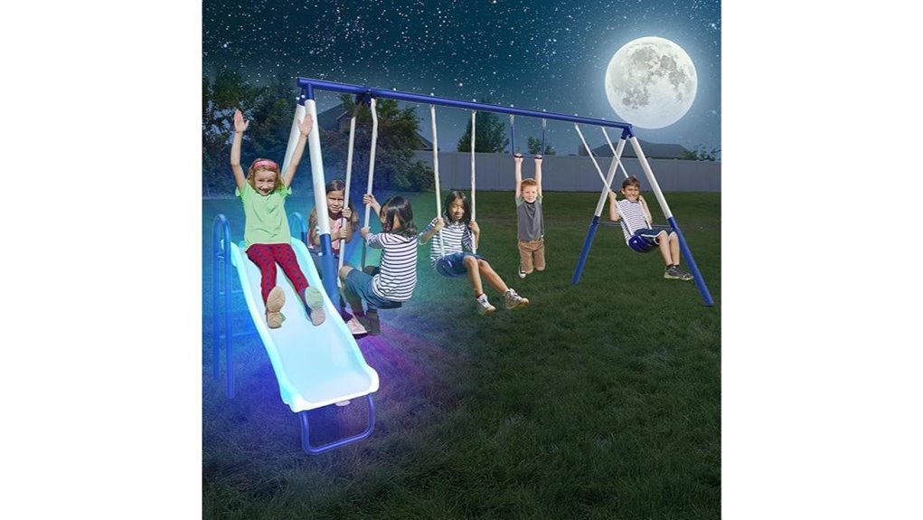 swing set with lights