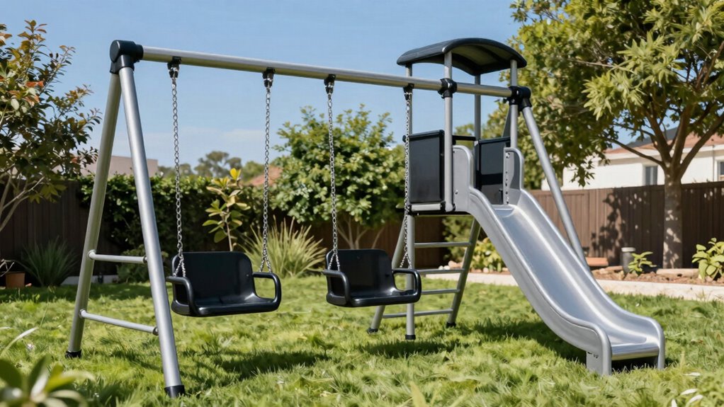 top metal swing sets