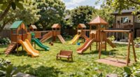 top wooden swing sets