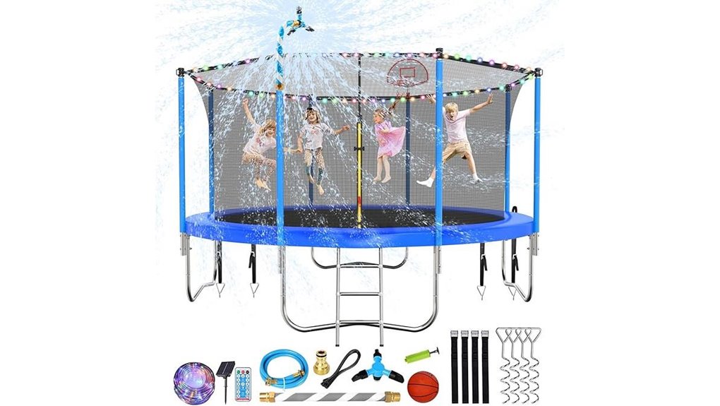 trampoline with lights basketball