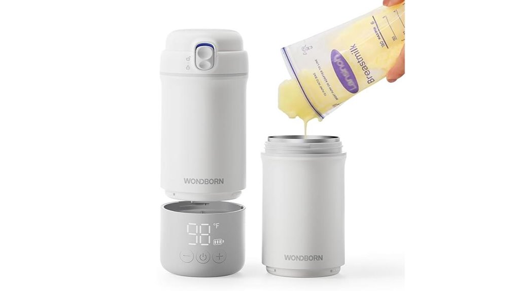 travel friendly breastmilk warmer