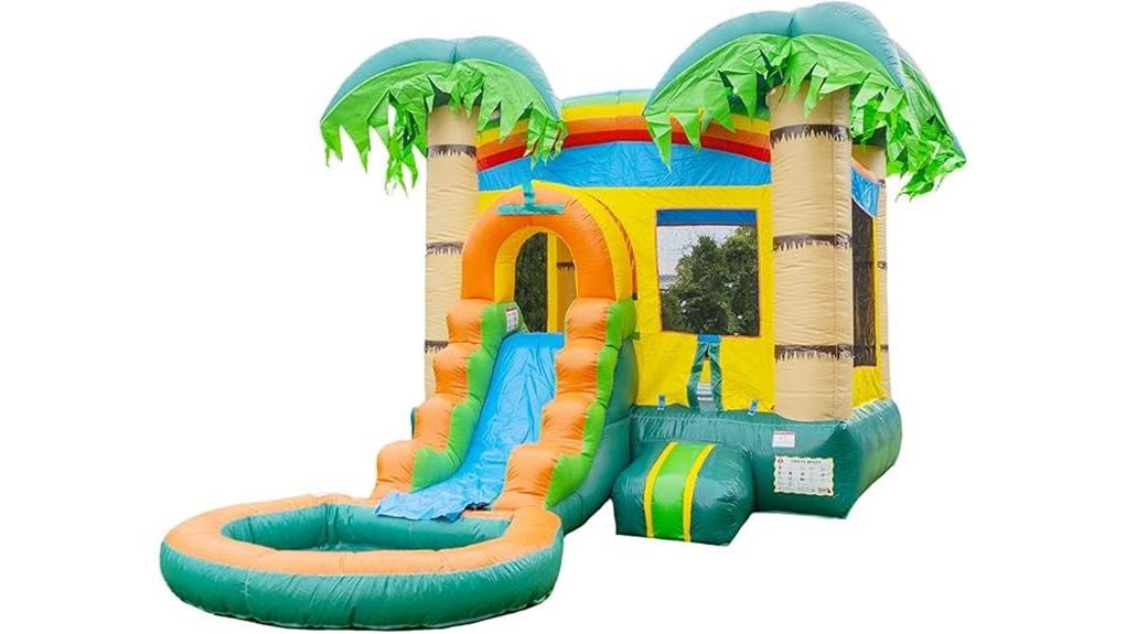 tropical water slide fun