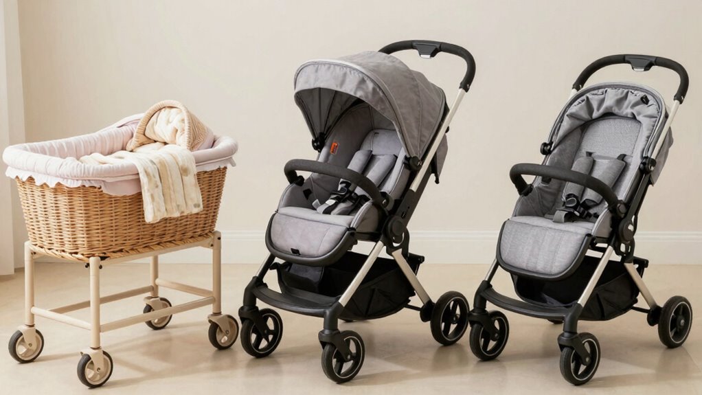 types of newborn stroller setups