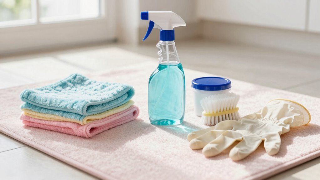 use gentle cleaning supplies