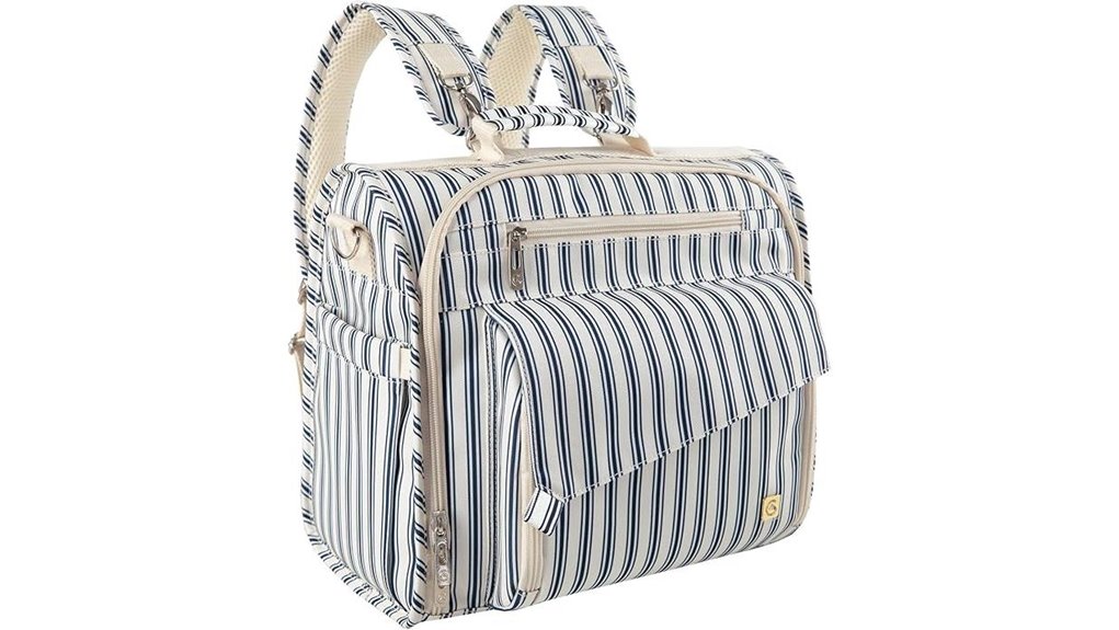 waterproof diaper backpack with stroller hooks