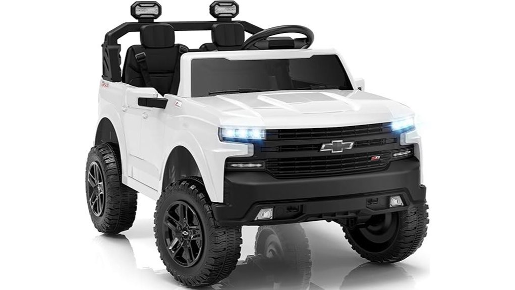 white kids silverado ride on