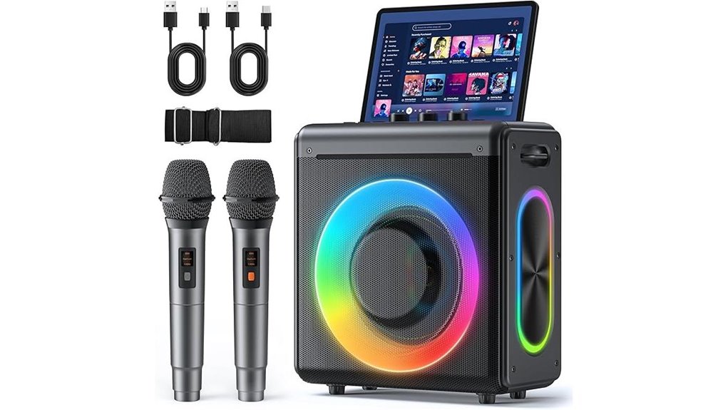 wireless karaoke with lights