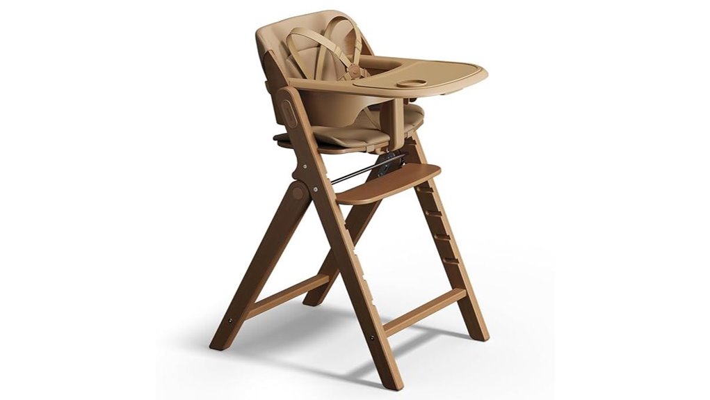 wooden baby high chair